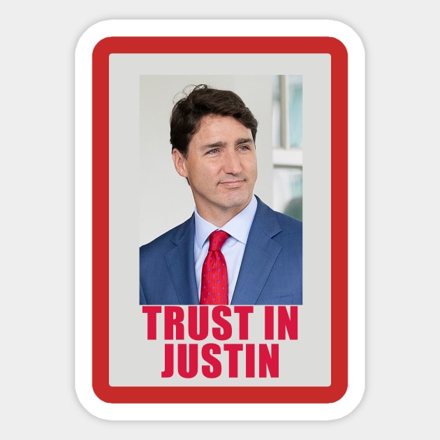 TRUST IN JUSTIN TRUDEAU for PM Canada Sticker by Scarebaby